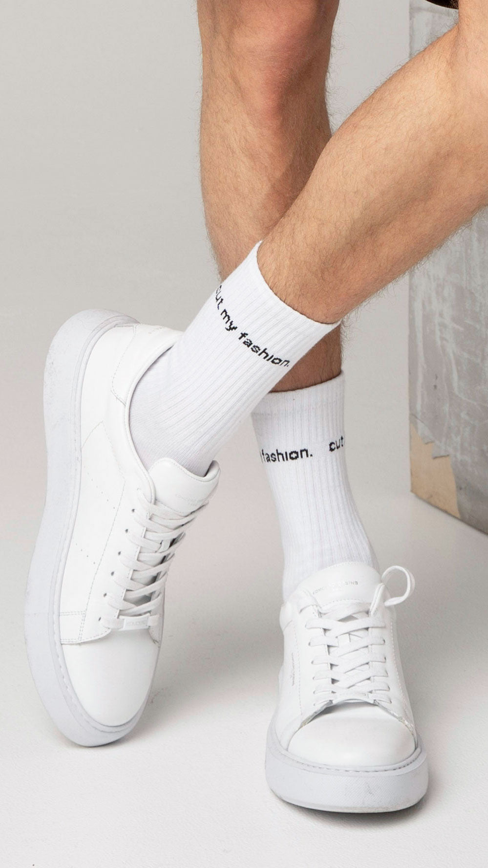 Weiße Herrensocken von cutmyfashion