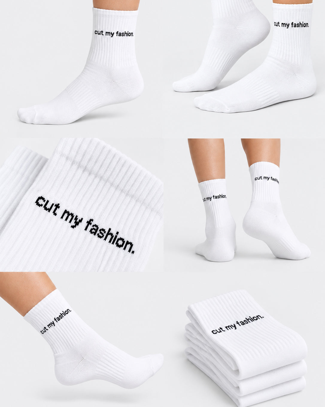 Unisex Weiße Socken CMF389