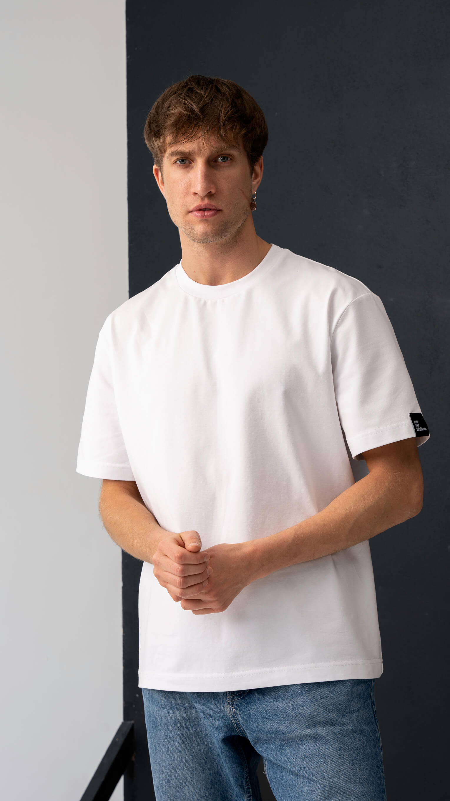 Weißes Herren-T-Shirt