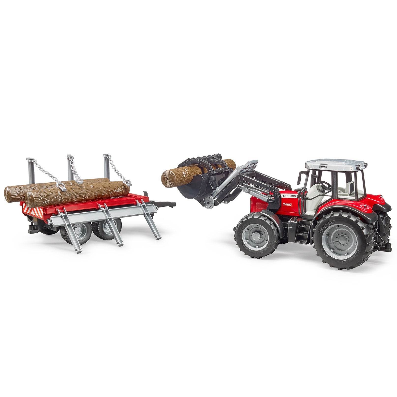 Bruder 02046 Traktorius + Miško priekaba