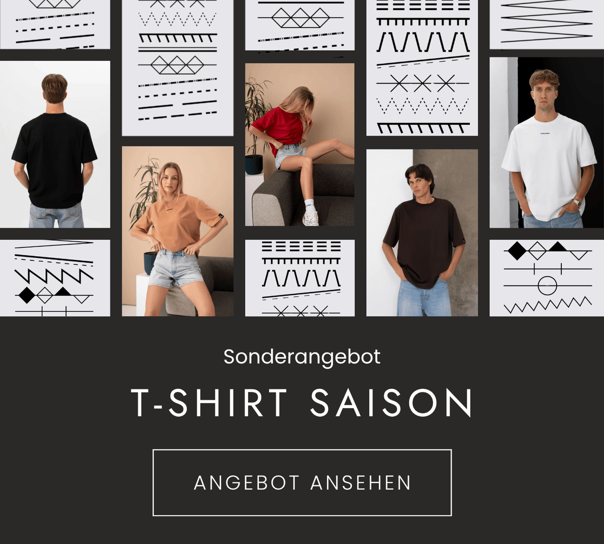 Sonderangebot T-Shirt Saison 2026 – Oversized T-Shirts von cutmyfashion in verschiedenen Farben