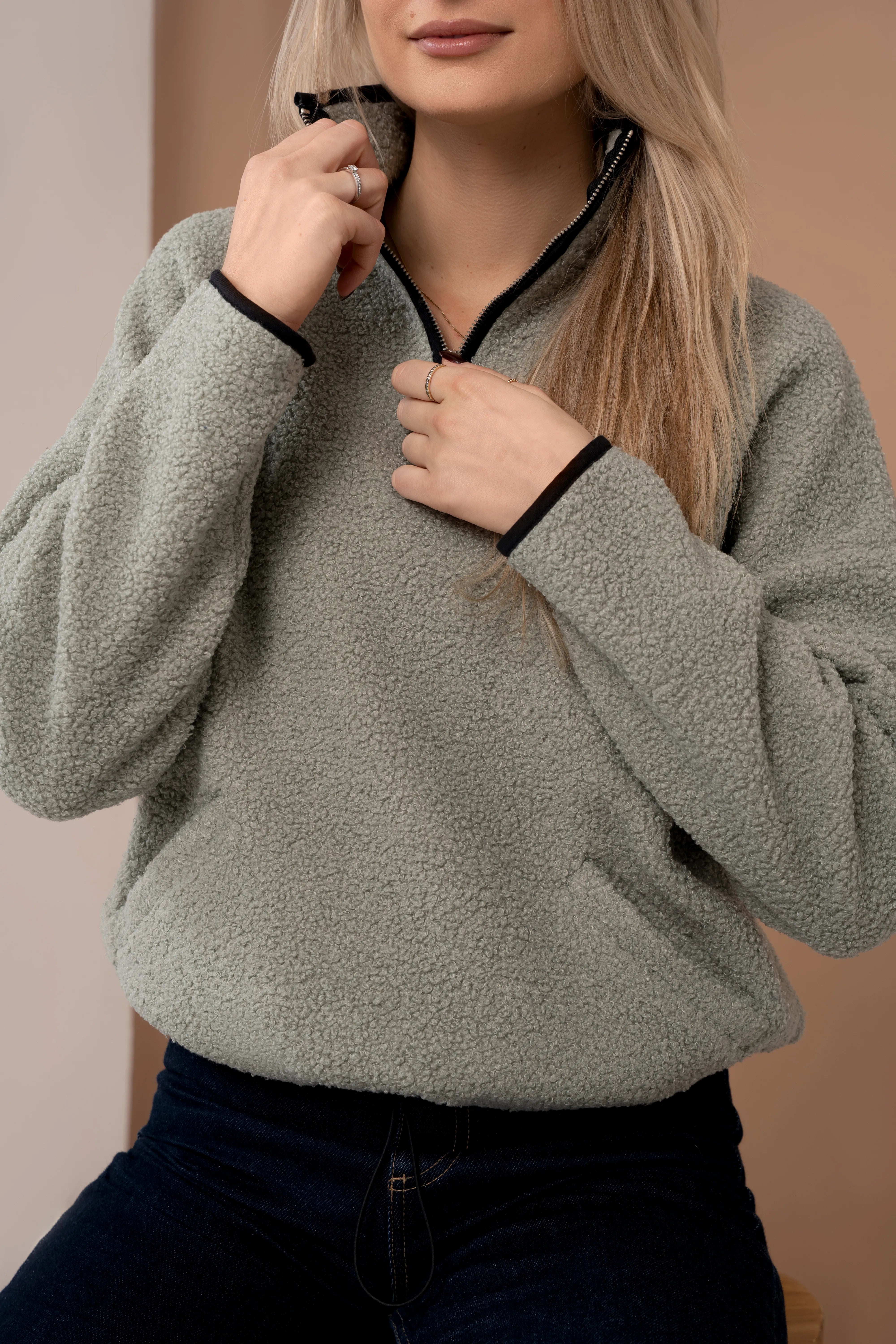 Oversized Teddy-Sweatshirt „Dana" CMF570-17