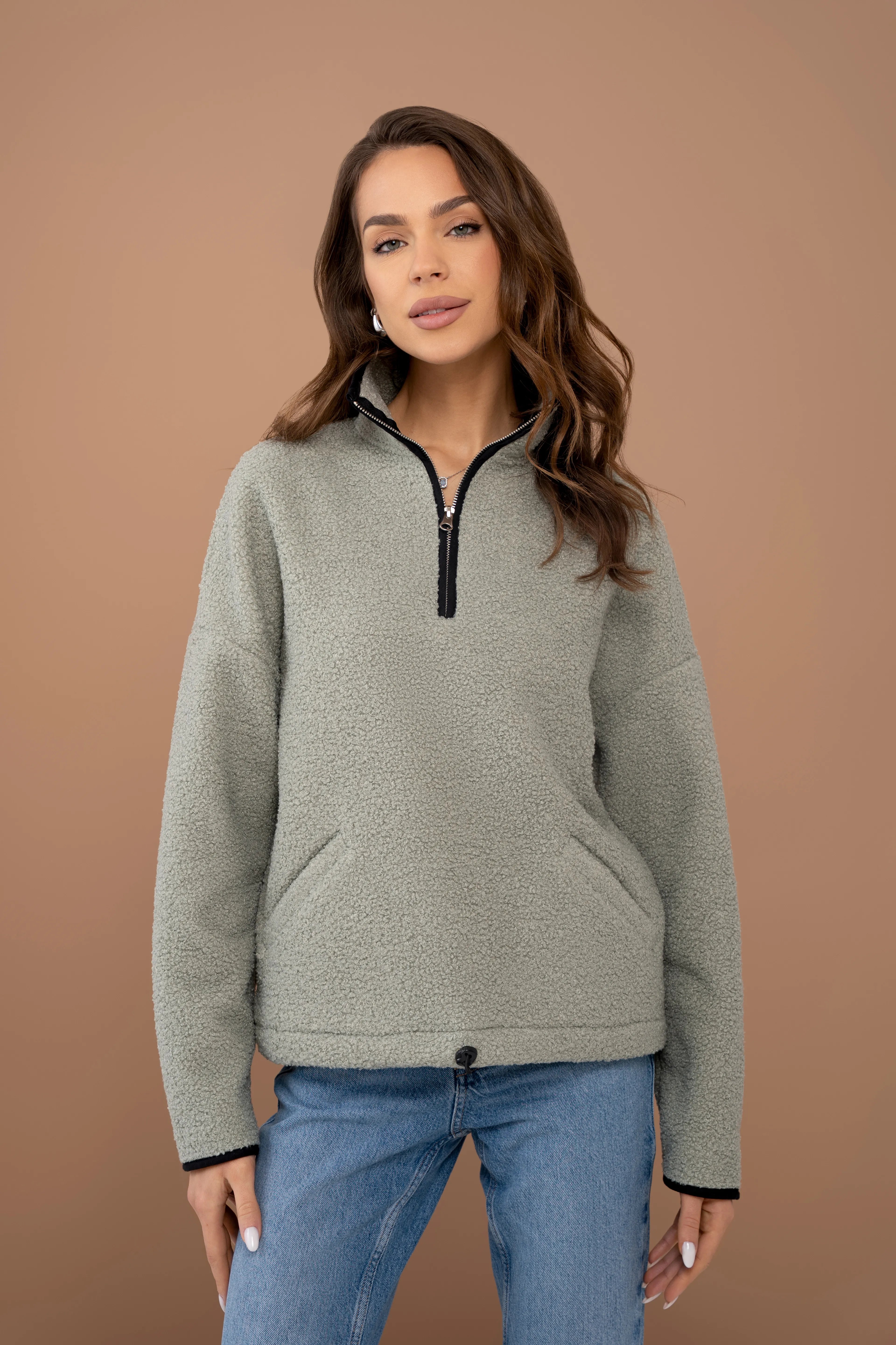 Oversized Teddy-Sweatshirt „Dana" CMF570-17