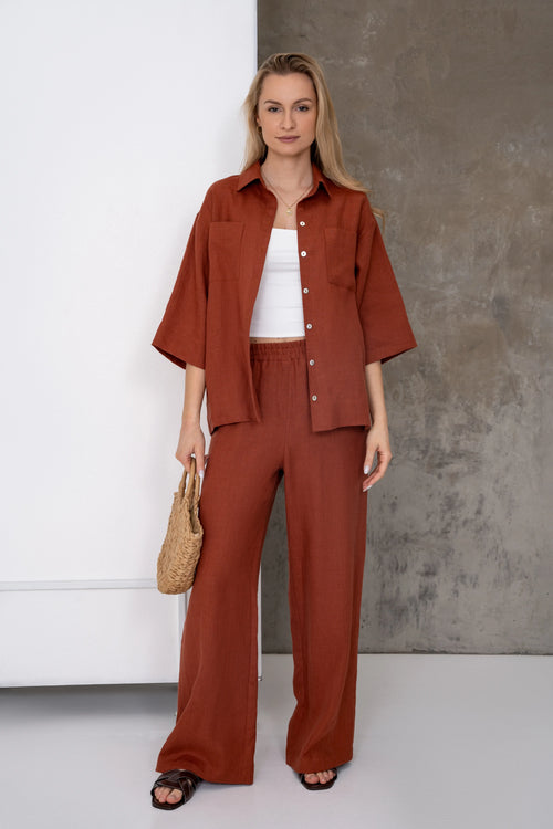 Damen-Leinenset „Saulė